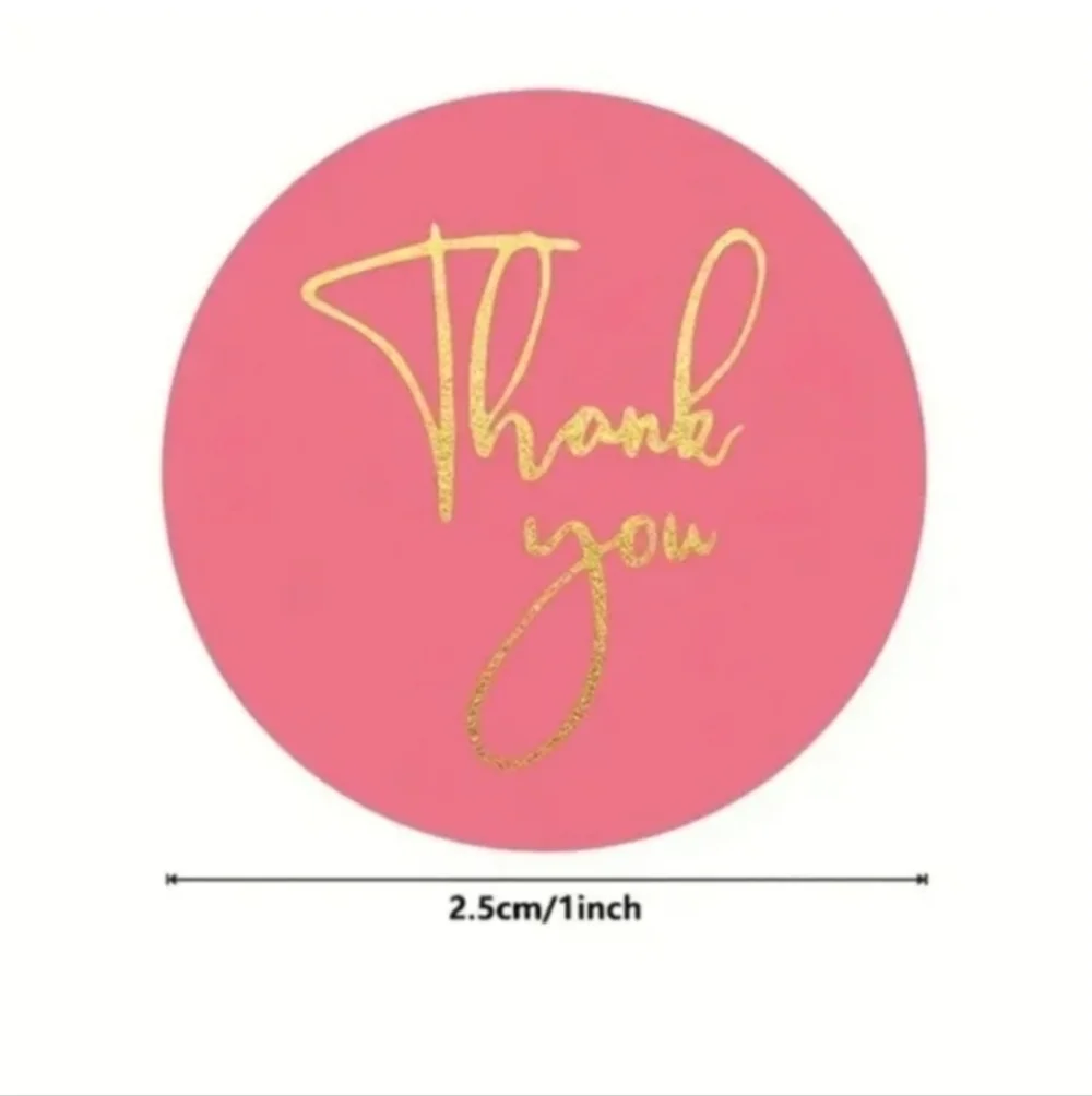 500 Pieces Roll Thank You Sealing Sticker